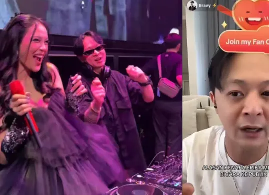 DJ Bravy pasang badan untuk Erika Carlina usai sang artis dituding normalisasi hamil tanpa nikah. Simak fakta lengkap dan ancaman yang mereka hadapi. (Sumber: X/@Berant_takan)