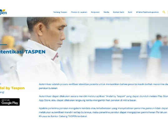 Langkah mudah autentikasi Taspen 2025 dari rekam biometrik hingga verifikasi di aplikasi Andal. Jangan sampai pensiunan PNS kehilangan haknya (Sumber: taspen.co.id)