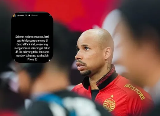Gustavo Almeida buat sayembara berhadiah usai HP istrinya hilang di Mall Jakarta. (Sumber: Instagram/@gustavo__7)