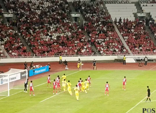 Timnas Indonesia U-23 bermain imbang tanpa gol kontra Malaysia di laga terakhir Grup A ASEAN U-23 Championship 2025. (Sumber: POSKOTA | Foto: Ali Mansur)