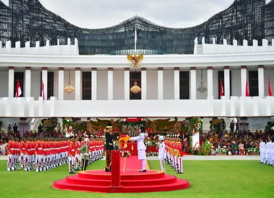Potret upacara hari kemerdekaan Indonesia 17 Agustus. (Sumber: Setneg.go.id)