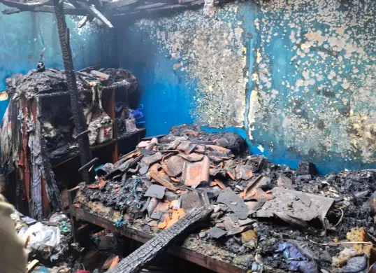 Kebakaran rumah tinggal di kawasan Cilincing, Jakarta Utara, Rabu, 23 Juli 2025. (Sumber: Damkar Jakarta Utara)