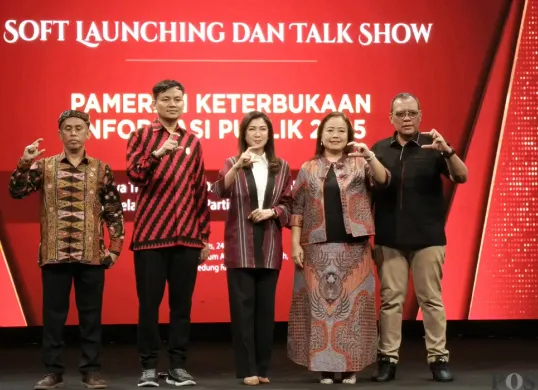Komisi Informasi Pusat RI menggelar talkshow dan soft launching pameran Keterbukaan Publik 2025 di Auditorium Abdul Rahman Saleh, Gedung RRI, Jakarta, pada Kamis, 24 Juli 2025. (Sumber: POSKOTA | Foto: Ali Mansur)