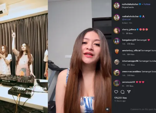 Kontroversi video parodi hamil Nathalie Holscher berakhir damai. Erika Carlina 'Maaf kalau ada salah juga'. Ini kronologinya! (Sumber: Instagram/@nathalieholscher)