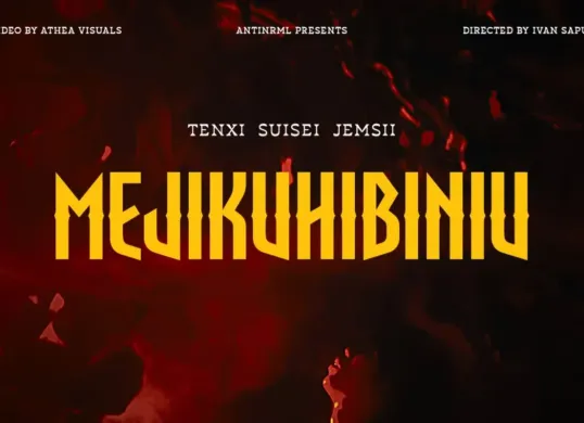 Lirik lagu mejikuhibiniu yang viral di TikTok. (Sumber: tangkapan layar)