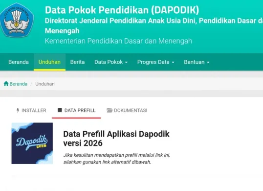 Simak berikut ini cara registrasi offline dapodik 2026. (Sumber: tangkapan layar)