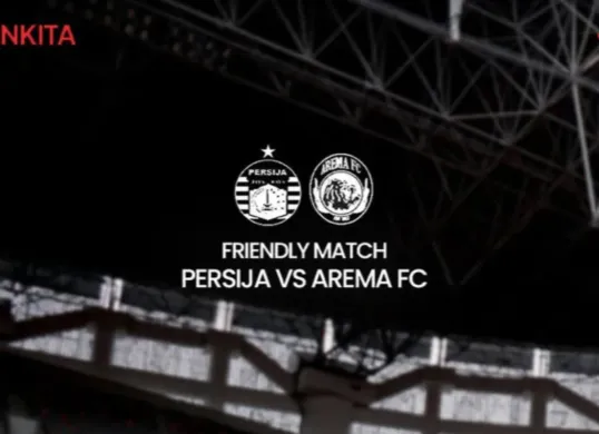 Ilustrasi link live streaming laga uji coba Persija Jakarta vs Arema FC pada Sabtu, 26 Juli 2025 di Jakarta International Stadium (JIS). (Sumber: Persija)
