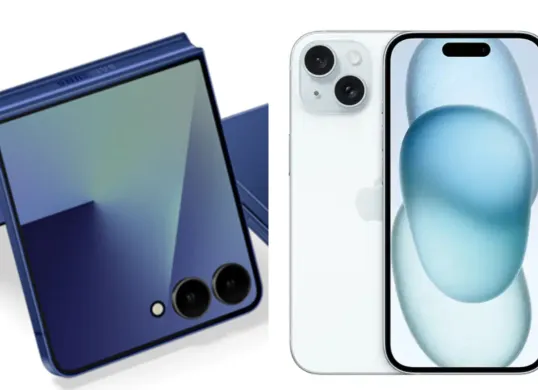 Ilustrasi perbandingan antara Samsung Galaxy Z Flip7 vs iPhone 15. (Sumber: iBox dan Samsung)