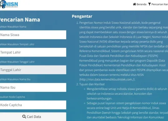 Cara cek NISN online untuk melihat penerima PIP. (Sumber: tangkapan layar)
