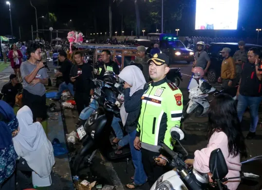 Polres Metro Tangerang Kota menggelar partroli di titik rawan kriminal, Minggu, 27 Juli 2025, dini hari WIB. (Sumber: Dok. Humas Polres Metro Tangerang Kota)
