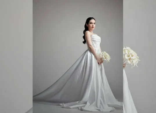 Steffi Zamora mengunggah foto dirinya menggenakan gaun pengantin. (Sumber: Instagram/@steffizamoraaa)