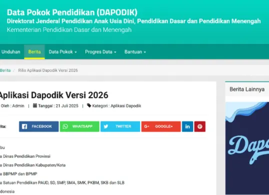 Pastikan tunjangan guru tidak tertunda! Panduan praktis input tugas tambahan di Dapodik 2026 untuk TTU dan TTLE agar INFO GTK valid dan lengkap. (Sumber: dapo.kemendikdasmen.go.id)