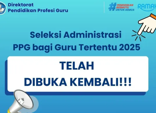 Ilustrasi pembukaan seleksi PPG Guru Tertentu 2025. (Sumber: Kemendikdasmen)