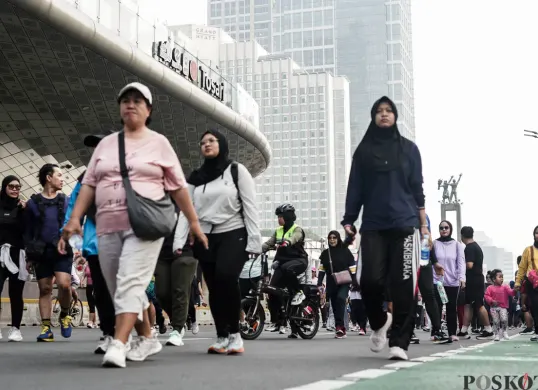 Suasana CFD Sudirman Jakarta. (Sumber: Poskota/Bilal Nugraha Ginanjar)