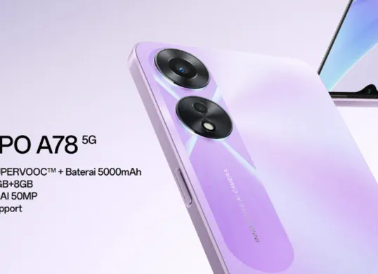 Spesifikasi lengkap OPPO A78 5G 2025, harga terbaru, kelebihan, kekurangan, dan perbandingan dengan pesaing. Baca sebelum beli. (Sumber: oppo.com)