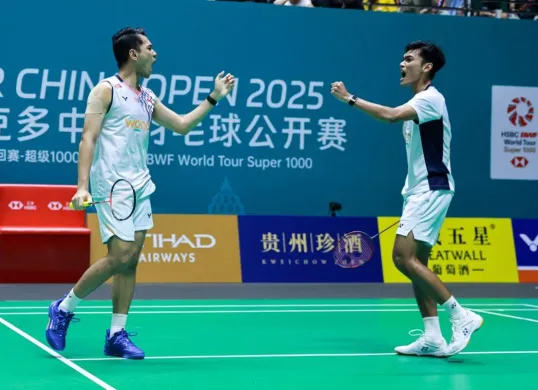 Faar Alfian dan Sohibul Fikri juarai China Open 2025. (Sumber: PBSI)