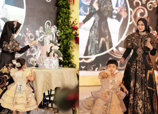 Pesta ulang tahun ke-3 Moana digelar Ria Ricis dengan kemewahan Rp1 miliar. Bertema budaya Indonesia, sekaligus merayakan ulang tahun Ricis ke-30. (Sumber: Instagram/@riaricis1795)