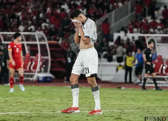Timnas U-23 Indonesia melawan Timnas U-23 Vietnam dalam pertandingan final Piala AFF U-23 2025 di Stadion Utama Gelora Bung Karno (SUGBK), Senayan, Jakarta, Jum'at, 26 Juli 2025. (Sumber: Poskota/Bilal Nugraha Ginanjar)