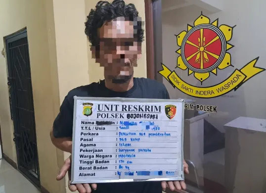 Pelaku pencuri pembobol gudang kosong penyimpanan gas di Sawangan, Kota Depok, berhasil ditangkap anggota Satreskrim Polsek Bojongsari. (Sumber: Polsek Bojongsari)