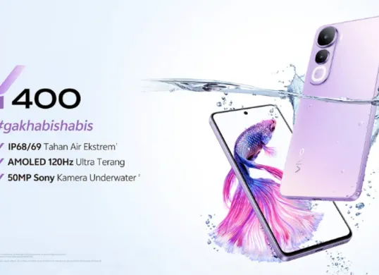 Spesifikasi Vivo Y400 4G, Snapdragon 685, RAM 8GB, layar AMOLED 120Hz, tahan air ekstrem, dan baterai 2 hari. (Sumber: vivo.com)