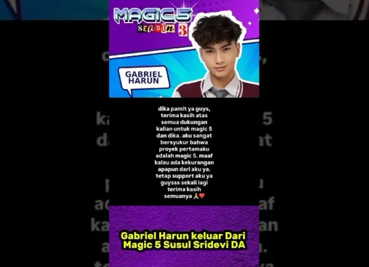 Pemeran serial Magic 5 Season 4 saat promosi perdana di Indosiar. Dua di antaranya, Sridevi dan Gabriel Dika, kini menjadi sorotan karena memutuskan untuk mundur dari serial yang tengah naik daun. (Sumber: Youtube/@YCigbog)