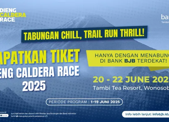 Dieng Caldera Race 2025 akan digelar 20-22 Juni 2025 di Tambi Tea Resort, Wonosobo, Jawa Tengah. (Sumber: Dok. bank bjb)