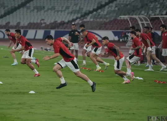 Latihan Resmi Timnas Indonesia Jelang Laga Melawan Cina