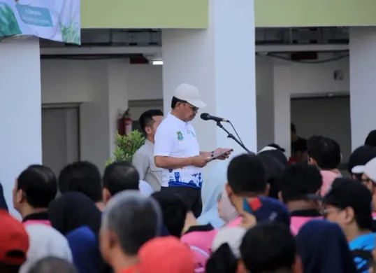 Wali Kota Tangerang, Sachrudin saat memperingati Hari Lingkungan Hidup Sedunia, Kamis, 5 Juni 2025. (Sumber: Dok. Humas Pemkot Tangerang)