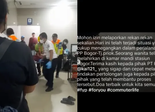 Seorang perempuan baru-baru ini melahirkan secara mendadak di Stasiun Bogor, sebuah insiden yang dengan cepat menjadi viral di media sosial. (Sumber: Instagram/nyinyir_update_official)