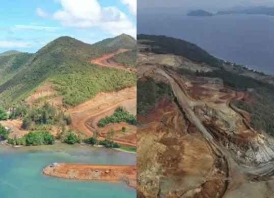Pemerintah hentikan sementara operasi tambang nikel di Raja Ampat usai temuan kerusakan sekitar 500 hektar hutan. (Sumber: X/@LexWu_13)