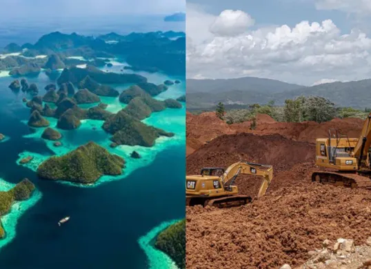 Tambang nikel di Raja Ampat rusak pulau kecil! KLH ungkap terdapat pelanggaran pada beberapa perusahaan. (Sumber: X/@uranushit)
