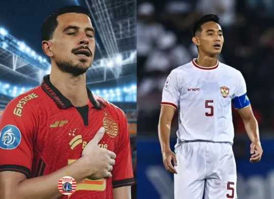 Transfer Persija terungkap melibatkan bintang Timnas Indonesia Rizky Ridho dan Thom Haye. (Sumber: Poskota/Dzikri)