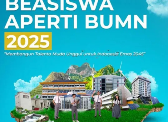 Cek informasi pendaftaran beasiswa APERTI BUMN 2025. (Sumber: Instagram)