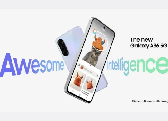 Samsung Galaxy A36 5G, ponsel kelas atas dengan performa kencang. (Sumber: Samsung)