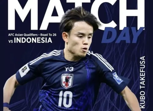 Hasil babak pertama Timnas Indonesia vs Jepang, cek link live streaming di sini. (Sumber: Instagram/@japanfootballassociation)