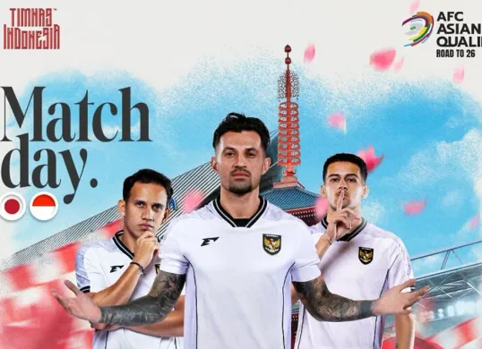 Jadwal Timnas Indonesia vs Jepang di Kualifikasi Piala Dunia 2026 zona Asia (Sumber: Instagram @timnasindonesia)