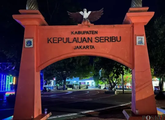 Gapura Kantor Kepulauan Seribu, Pulau Pramuka. (Sumber: Poskota/M. Tegar Jihad)