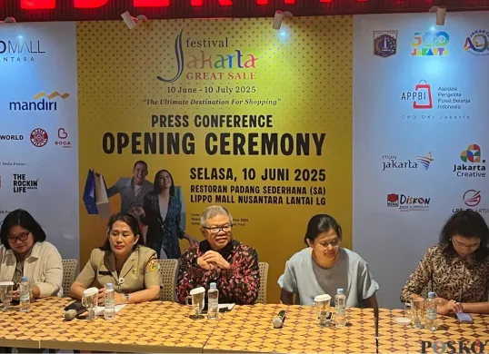 APPBI DPD Jakarta memberikan keterangan soal kegiatan FJGS 2025, Selasa, 10 Juni 2025. (Sumber: Poskota/Pandi Ramedhan)