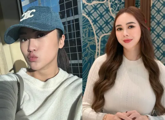 Spekulasi warganet mengaitkan Aura Kasih (kanan) dengan mantan pacar suami Berlin Lee (kiri) usai kisah pernikahan Berlin viral. (Sumber: Instagram)