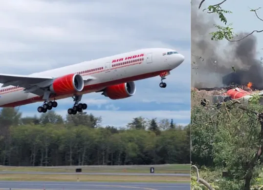 Tragedi Boeing 787 Dreamliner Air India Jatuh di Gujarat, menewaskan 241 penumpang. (Sumber: X/@HezeriSamsuri)