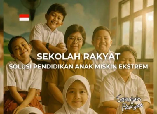 Ilustrasi sekolah rakyat, pendaftaran guru sekolah rakyat 2025 dibuka! (Sumber: X/@penjagaharapan)