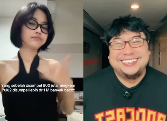 Setelah resmi bercerai pada Februari 2025, komika Heri Horeh dan Riyuka Bunga terlibat dalam kisruh harta gono gini. (Sumber: TikTok)
