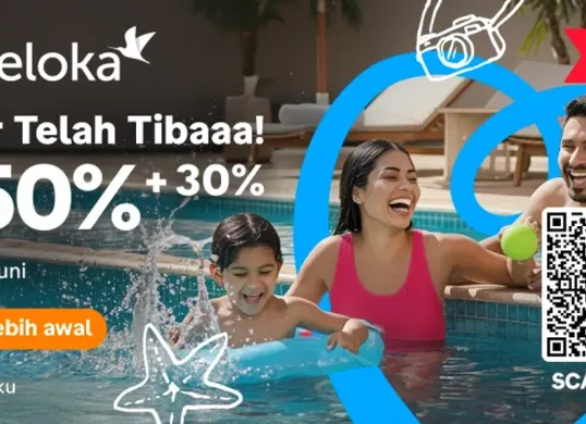 Ilustrasi - Nikmati liburan dalam suasana ceria. Traveloka menawarkan promo "Libur Telah Tibaaa!" dengan diskon hingga 50% + 30% khusus pemesanan melalui aplikasi, berlaku dari 13 hingga 30 Juni. (Sumber: Istimewa)