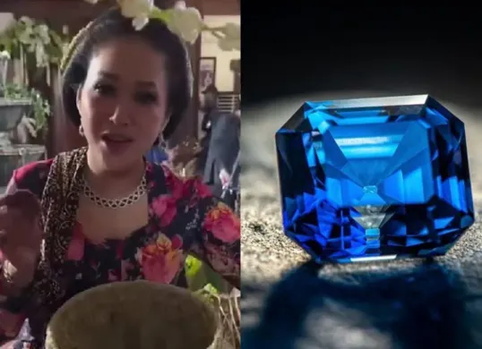 Blue Sapphire Maia Estianty Mirip punya Lady Diana (Sumber: Canva Edit)