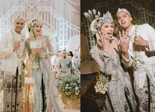 Pernikahan Al Ghazali dan Alyssa Daguise tak hanya romantis, tapi juga mewah! Salah satu buktinya Souvenir eksklusif dari Jo London dengan harga fantastis. Intip kisahnya! (Sumber: Instagram/@alyssadaguise, @alghazali7)