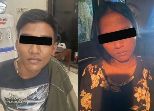 Tampang dua sejoli yang melakukan aksi penjambretan handphone milik anggota Polwan di Bendungan Hilir, Tanah Abang, Jumat, 9 Mei 2025, lalu. (Sumber: Polres Jakarta Pusat)