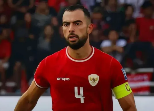 Potret pemain Timnas Indonesia, Jordi Amat yang menjadi incaran Persija Jakarta. (Sumber: Instagram/Liga_Dagelan)