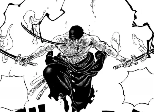 One Piece Chapter 1152 mengungkapkan beberapa fakta baru, salah satunya tentang Roronoa Zoro. (Sumber: X/@scopper_gapan)