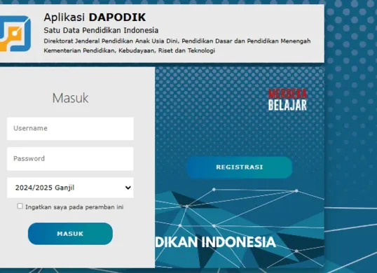 Akun Operator Sekolah Rawan Dibobol? Segera Aktifkan Verifikasi 2 Langkah di SP DATADIK! (Sumber: Dok/DAPODIK)