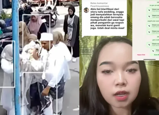 Ilustrasi kasus dekorasi pernikahan Nafa Wedding yang viral di TikTok. (Sumber: TikTok/@mb_wuland)